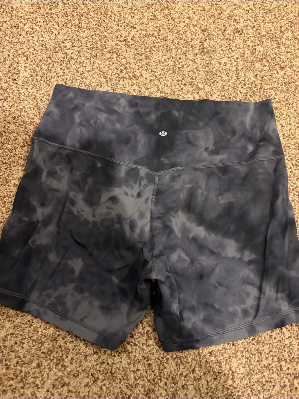 lululemon athletica black and grey Tie-Dye High-Rise align Bike Shorts